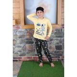 Vitmo Uzun Kollu Erkek Çocuk Pijama Takımı Space Basketball - 10 Yaş - Sarı
