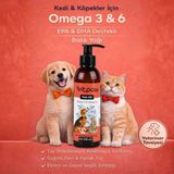 Vitpaw Fish Oil 200ml – Kedi ve Köpekler İçin Balık Yağı Omega 3-6 (EPA - DHA) Tüy, Eklem ve Kalp ve Bağışıklık Desteği Premium Balık Yağı