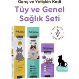 Vitpaw Kediler İçin Tüy ve Genel Sağlık Vitamin Seti (Malt Paste - B+ Complex - Multi Paste)