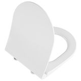 VitrA 110-003-009 İnce Klozet Kapağı Beyaz Duroplast Yavaş Kapanan Metal Menteşeli Modern Tasarım