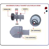 VitrA 311464YP1TE Taharet Ucu Fıskiye Ayarlı Parlak Krom Metal Modeli Uzun Süreli Kullanım İçin