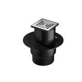VitrA 5607315 V-Flow Kare Yandan Çıkışlı 10x10 cm DK 800 Kapak Parlak Krom Yalıtımlı Duş Kanalı