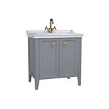 VitrA 62154 80 cm Valarte Gri Alt Modül ve Lavabo Banyo Dolabı