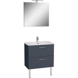 VitrA 66102 Mia Çekmeceli Ayaklı 70 cm Antrasit Banyo Dolabı Seti