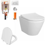 Vitra 7041L003-0090Set Integra Round Rim-Ex Kanalsız Asma Klozet +Gömme Rezervuar + Yavaş Kapanır Ka