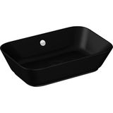 VitrA 7425B083-0012 Geo 60x39 CM Dikdörtgen Mat Siyah Çanak Lavabo