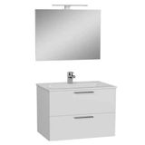 VitrA 75024 Parlak Beyaz 80 cm Mia Banyo Dolabı Takım