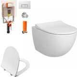 Vitra 7748B003-0559Set Sento Rim-Ex Kanalsız Asma Klozet +Gömme Rezervuar + Yavaş Kapanır Kapak (Ko