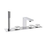 VitrA A4231657 5 Delikli Krom Beyaz Memoria Küvet Bataryası