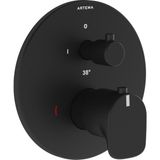 VitrA A4269436 Mat Siyah Root Round Ankastre Termostatik Banyo Bataryası