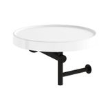 VitrA A44007 Mat Siyah Archiplan Seramik Etajerli Tuvalet Kağıtlığı