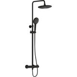 VitrA AquaHeat Bliss 240 A4720536 2F Termostatik Duş Sistemi Mat Siyah Pirinç Gövde ile Modern Tasarım