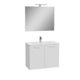 VitrA Ardea 69562 Banyo Dolabı Seti Kapaklı, 80 cm, Parlak Beyaz