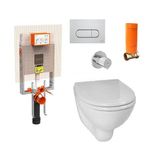 Vitra Arkitekt Asma Klozet,Yavaş Kapak,Gömme Rezervuar Tam Set 800-2027
