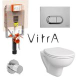 Vitra Arkitekt Open Rim Beyaz Asma Klozet 5959L003-0850, Vitra Gömme Rezervuar Set 768-1851