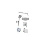 VitrA Artema Flow Round A49323 Ankastre Banyo Seti, Krom - 1500