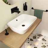 Vitra Dikdörtgen Çanak Lavabo 60 cm Deliksiz Su Taşma Delikli 7425B003-0012 - Beyaz