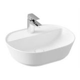VitrA Geo Çanak Lavabo 7428B001-0041 Oval - 55x43 cm - Tek Armatür Delikli - Su Taşma Deliksiz - Mat Beyaz