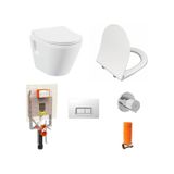 Vitra İntegra Rim-ex Kanalsız Asma Klozet + Vitra Slim Duroplast Klozet Kapağı + Gömme Rezervuar 7062l003-0850 Beyaz