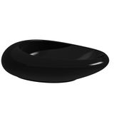VitrA İstanbul 4280B470-0016 Çanak Lavabo, Yuvarlak, Siyah, 60x55 cm