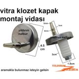 Vitra Klozet Kapak Bağlantı Vidası Paslanmaz Metal Amatisörlü Klo
