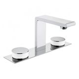VitrA Memoria A4231557 Lavabo Bataryası, 3 Delikli Lavabolar İçin, Krom - Beyaz
