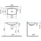 VitrA Metropole 57 cm Tezgah Altı Lavabo
