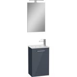 VitrA Mia 40 cm Parlak Antrasit Banyo Dolabı Seti