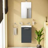 Vitra Mia 69582 Banyo Dolabı Seti Kapaklı 40 cm Antrasit