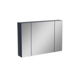 VitrA Mia Asimetrik Aynalı Banyo Dolabı Üç Kapaklı Parlak Antrasit 100 cm