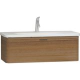 VitrA Nest Trendy 56141 Tek Çekmeceli Banyo Dolabı, Hareli Doğal Ahşap, Yavaş Kapanır Özellik