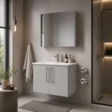 VitrA Ora İnci Gri Aynalı 80cm Takım Banyo Dolabı