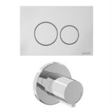 Vitra Origin, 800-2033 Kumanda Paneli ve Stop Valf Seti, Parlak Krom (740-2480, A41461GR)