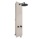 VitrA Origin A45806 Masajlı Duş Sistemi Bej Cam Siyah