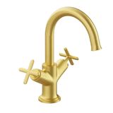 VitrA Origin Classic A4288425 Çift Kumandalı Fırçal Altın Lavabo Bataryası