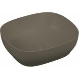 Vitra Outline 5994B450-0016 Kare Çanak Lavabo, 48 Cm Armatür Deliksiz Mat Vizon