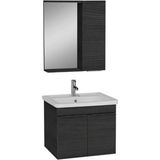 Vitra Quadrum Banyo Dolabı Seti 65 cm Siyah Meşe 65668