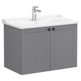 VitrA Root Classic 68724 Mat Gri 80 cm Kapaklı Lavabo Dolabı
