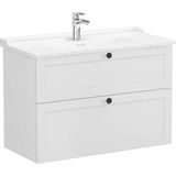 VitrA Root Classic 68891 Lavabo Dolabı İki Çekmeceli Mat Açık Gri Banyo Dolabı 100 cm MDF Malzeme ile Şık Tasarım