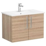 VitrA Root Flat 66386 Doğal Meşe 80 CM Kapaklı Lavabo Dolabı
