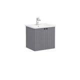 Vitra Root Groove 60 Cm Gri Kapakli Banyo Dolabi Alt Modul Lavabo