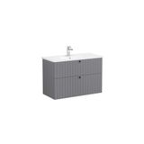 VitrA Root Groove 69459 Mat Gri 100 cm İki Çekmeceli Lavabo Dolabı