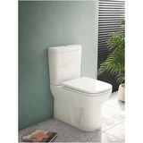 VitrA S20 Duvara Tam Dayalı Klozet 5512L003-0092 Stoperli Kapağı ile Beyaz Kanalsız Tasarım 147-003-909