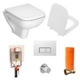 Vitra S20 Square Asma Klozet 48Cm + S20 Klozet Kapagi + Vitra Gomme Rezervuar Set