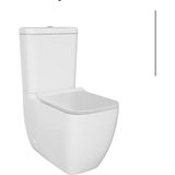 VitrA S25 Square Duvara Sıfır Kanalsız Klozet+Rezervuar+Iç Takım+Klozet Kapağı Set - Beyaz