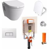 Vitra S50 Asma Klozet (Yavaş Kapanır Klozet Kapağı Dahil) ve Gömme Rezervuar Set - Beyaz