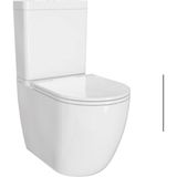 VitrA S55 Kanalsız Klozet Seti Beyaz Renk Yavaş Kapanan Stoperli Kapak ile Duvara Sıfır Tasarım