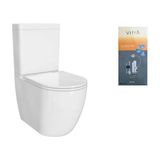 Vitra S55 Round Dtd Kanalsız Takım Klozet, Rezervuar, Dp Kapak, Iç Takım - Beyaz