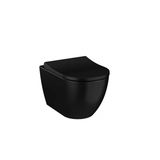 Vitra S60 Smoothflush Mat Siyah Kanalsız Asma Klozet Ve İntegra Yavaş Kapanır Kapak 7510B083-0090