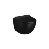VitrA Sento 7748B483-0559 Rim-ex Clean 54 cm Mat Siyah Asma Klozet